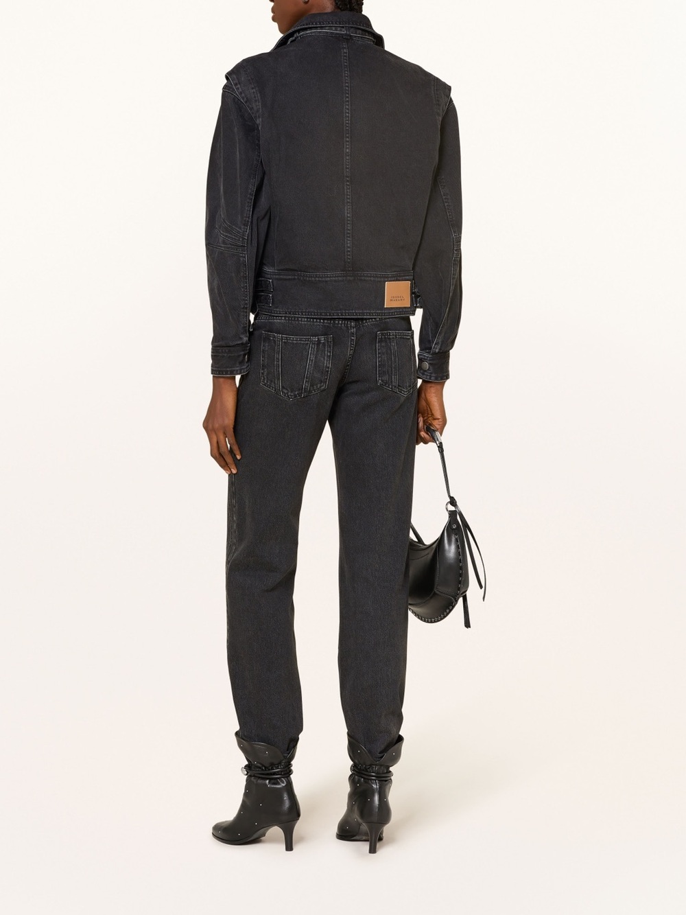 NWT- Isabel Marant Étoile  Black Straight-Leg Jeans with Panel Detailing